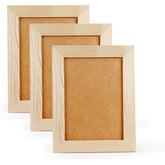Unfinished Wood Picture Frames 3 Pack 5 x 7 inch Kickstand